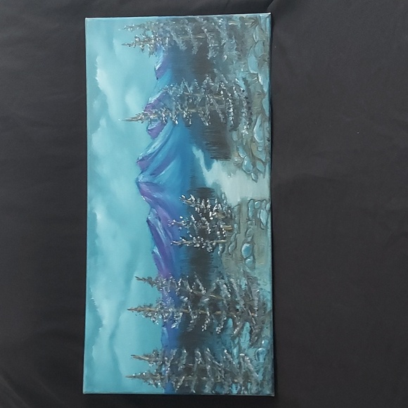 'A path to somewhere' original art, Oil on canvas 10"×20" - Picture 2 of 3